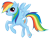 Size: 720x561 | Tagged: safe, artist:vellvette, rainbow dash, pegasus, pony, blue coat, female, mare, multicolored mane