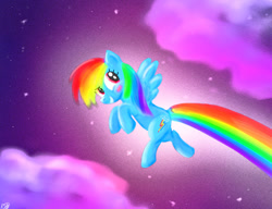 Size: 900x692 | Tagged: safe, artist:spongebobluvr66, rainbow dash, pegasus, pony, blue coat, female, mare, multicolored mane