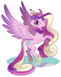 Size: 813x1024 | Tagged: safe, artist:feh-rodrigues, princess cadance, alicorn, pony, looking at you, rearing, simple background, solo, spread wings, transparent background