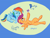 Size: 4000x3000 | Tagged: safe, artist:galaxyotter77, rainbow dash, scootaloo, pegasus, pony, blue coat, female, mare, multicolored mane