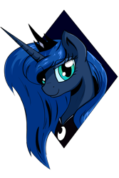 Size: 2000x3000 | Tagged: safe, artist:vinaramic, princess luna, alicorn, pony, bust, female, mare, portrait, simple background, solo, transparent background