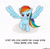 Size: 500x488 | Tagged: safe, artist:el-yeguero, rainbow dash, pegasus, pony, blue coat, female, mare, multicolored mane, wingboner