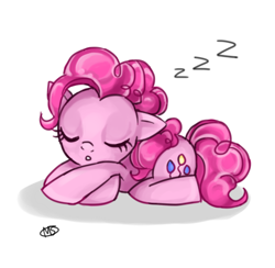 Size: 450x440 | Tagged: safe, artist:milk4ppl, pinkie pie, earth pony, pony, sleeping, solo, zzz