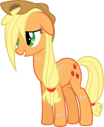 Size: 2000x2437 | Tagged: safe, artist:relaxingonthemoon, applejack, earth pony, pony, high res, simple background, transparent background, vector, wet mane