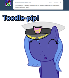 Size: 742x832 | Tagged: safe, artist:sintakhra, princess luna, alicorn, pony, ask sandy pony, female, filly, hat, simple background, solo, white background, woona, younger