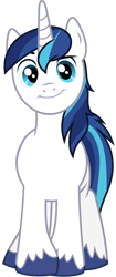 Size: 606x1440 | Tagged: safe, artist:chainchomp2 edit, edit, shining armor, pony, unicorn, cute, dreamworks face, looking at you, shining adorable, simple background, smug, solo, transparent background, vector