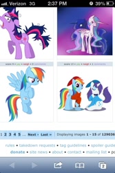 Size: 640x960 | Tagged: safe, rainbow dash, rarity, pegasus, pony, unicorn, exploitable meme, juxtaposition, juxtaposition win