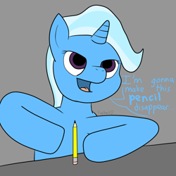 Size: 1024x1024 | Tagged: safe, artist:fapshack, derpibooru import, trixie, pony, unicorn, 30 minute art challenge, batman, explicit source, female, mare, pencil, solo, the dark knight, the joker, this will end in death