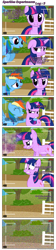 Size: 720x3225 | Tagged: safe, artist:navitaserussirus, rainbow dash, twilight sparkle, pegasus, pony, comic, science, sparkles experiments