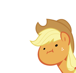 Size: 900x861 | Tagged: safe, artist:haloreplicas, applejack, earth pony, pony, simple background, transparent background, vector, wut face