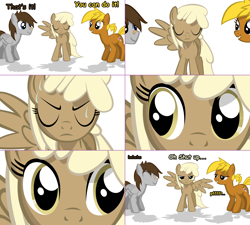 Size: 2564x2308 | Tagged: safe, artist:sintakhra, mjölna, oc, oc:angevin, oc:fuselight, earth pony, pegasus, pony, ask sandy pony, bandaid, female, male, mare, race swap, stallion