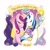 Size: 1048x1050 | Tagged: safe, artist:amy mebberson, princess cadance, princess celestia, princess flurry heart, princess luna, shining armor, alicorn, pony, unicorn, baby, baby blanket, baby pony, cute, eyes closed, family, flurrybetes, good night baby flurry heart, safety pin, sleeping, smiling, swaddling