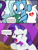 Size: 1200x1593 | Tagged: safe, artist:dori-to, derpibooru import, edit, screencap, rarity, spike, starlight glimmer, trixie, dragon, pony, unicorn, dragon quest, no second prances, clothes, comic, female, hoof hold, hundreds of users filter this tag, implied spike, jealous, male, mare, open mouth, screencap comic, shipper on deck, shipping, shipping denied, shirt, sparlight, speech bubble, straight