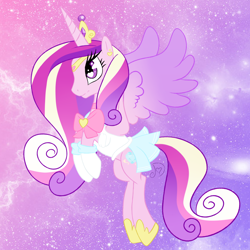 Size: 1280x1280 | Tagged: safe, artist:discordin, princess cadance, alicorn, pony, clothes, crossover, dress, sailor moon, solo