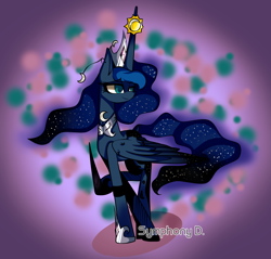 Size: 1350x1290 | Tagged: safe, artist:xxmissteaxx, princess luna, alicorn, pony, female, horn, mare, simple background, solo