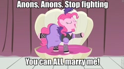 Size: 600x338 | Tagged: safe, pinkie pie, earth pony, pony, image macro, solo, text, the simpsons