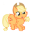 Size: 503x545 | Tagged: safe, artist:ribay4, applejack, earth pony, fluffy pony, pony, fluffy pony original art, fluffyjack