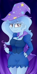 Size: 637x1255 | Tagged: safe, artist:befishproductions, derpibooru import, trixie, equestria girls, signature, solo