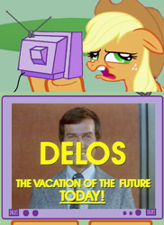 Size: 561x771 | Tagged: safe, applejack, human, pony, exploitable meme, meme, tv meme, westworld