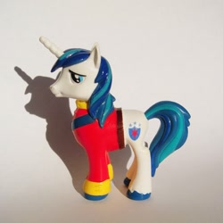 Size: 1783x1782 | Tagged: safe, shining armor, pony, unicorn, figure, horn, male, toy, two toned mane, two toned tail, white coat