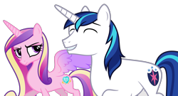 Size: 12641x6814 | Tagged: safe, artist:decprincess, princess cadance, shining armor, alicorn, pony, unicorn, the crystal empire, .svg available, absurd resolution, missing accessory, simple background, transparent background, vector