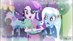 Size: 739x415 | Tagged: safe, derpibooru import, edit, edited screencap, screencap, big macintosh, starlight glimmer, trixie, equestria girls, perfect day for fun, female, male