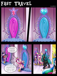 Size: 1500x1984 | Tagged: safe, artist:vavacung, princess cadance, princess celestia, queen chrysalis, twilight sparkle, twilight sparkle (alicorn), alicorn, changeling, changeling queen, pony, comic:to love alicorn, comic, female, mare