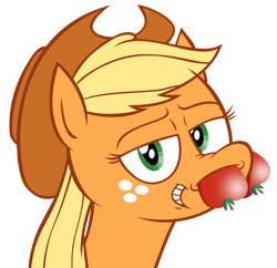 Size: 2000x1932 | Tagged: safe, artist:hotdiggedydemon, applejack, earth pony, pony, .mov, jappleack, simple background, transparent background, vector