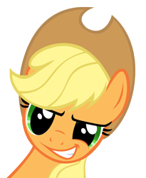 Size: 2000x2443 | Tagged: safe, artist:xioade, applejack, earth pony, pony, grin, high res, simple background, transparent background, vector