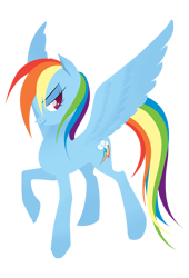 Size: 1080x1584 | Tagged: safe, artist:shevor, rainbow dash, pegasus, pony, blue coat, female, mare, multicolored mane