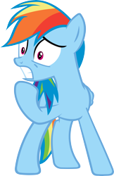 Size: 6453x9957 | Tagged: safe, artist:freak0uo, rainbow dash, pegasus, pony, absurd resolution, simple background, solo, transparent background, vector, worried