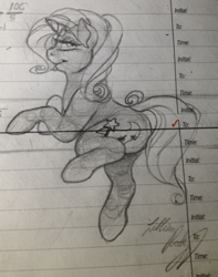 Size: 330x419 | Tagged: safe, artist:ask-lillian, derpibooru import, trixie, pony, unicorn, female, lined paper, mare, monochrome, solo, traditional art