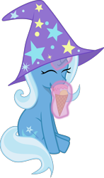 Size: 6007x10217 | Tagged: safe, artist:baka-neku, derpibooru import, trixie, pony, unicorn, absurd resolution, cute, diatrixes, female, food, glowing horn, ice cream, magic, mare, simple background, solo, telekinesis, transparent background