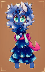 Size: 3396x5360 | Tagged: safe, artist:bloodatius, princess luna, anthro, unguligrade anthro, clothes, dress, filly, solo, woona