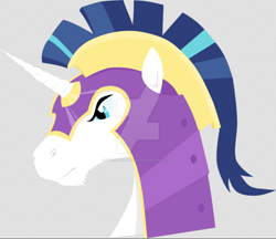 Size: 1310x1130 | Tagged: safe, artist:obscuredragone, edit, shining armor, pony, unicorn, helmet, solo