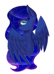 Size: 800x1100 | Tagged: safe, artist:kittenburger3, princess luna, alicorn, pony, female, horn, mare, simple background, solo, transparent background