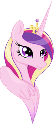 Size: 325x744 | Tagged: safe, artist:greymirror, princess cadance, alicorn, pony, crown, female, horn, mare, multicolored mane, solo