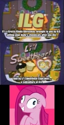 Size: 450x881 | Tagged: safe, pinkie pie, earth pony, pony, fanfic:cupcakes, comic, crossover, obvious punchline, pinkamena diane pie, the simpsons