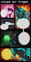 Size: 1500x2958 | Tagged: safe, artist:vavacung, princess cadance, queen chrysalis, alicorn, changeling, changeling queen, pony, comic:to love alicorn, comic