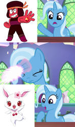 Size: 640x1080 | Tagged: safe, derpibooru import, edit, edited screencap, screencap, trixie, all bottled up, exploitable meme, jewelpet, magic, meme, ruby (jewelpet), ruby (steven universe), sanrio, sega, steven universe, trixie fixing meme