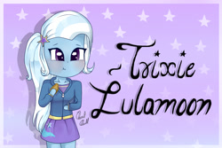 Size: 960x640 | Tagged: safe, artist:rmariansj, derpibooru import, trixie, equestria girls, solo