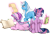 Size: 2200x1480 | Tagged: safe, artist:zuckergelee, derpibooru import, starlight glimmer, trixie, twilight sparkle, twilight sparkle (alicorn), alicorn, pony, unicorn, alicornified, alternate hairstyle, book, cheek fluff, chest fluff, dimples of venus, ear fluff, female, freckles, glowing horn, horn, leg fluff, magic, mare, notepad, pencil, race swap, reading, scroll, simple background, starlicorn, telekinesis, transparent background, trio, trio female, writing, xk-class end-of-the-world scenario