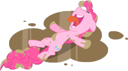 Size: 4000x2246 | Tagged: safe, artist:stinkehund, pinkie pie, earth pony, pony, chocolate, chocolate rain, simple background, transparent background, vector