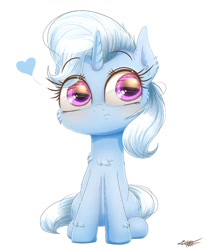 Size: 950x1150 | Tagged: safe, artist:phoenixrk49, derpibooru import, trixie, pony, unicorn, cheek fluff, chest fluff, cute, diatrixes, ear fluff, female, heart, mare