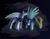 Size: 600x471 | Tagged: safe, artist:crowneprince, rainbow dash, soarin', pegasus, pony, female, mare, night guard, wings