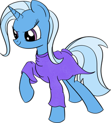 Size: 2500x2763 | Tagged: safe, artist:datapony, derpibooru import, trixie, pony, unicorn, clothes, female, mare, simple background, solo, transparent background, vector