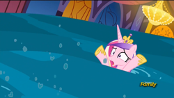 Size: 1600x900 | Tagged: safe, screencap, princess cadance, alicorn, pony, princess spike (episode), female, flood, mare, solo, water