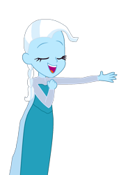 Size: 1064x1444 | Tagged: safe, alternate version, artist:diana173076, derpibooru import, trixie, equestria girls, clothes, cosplay, costume, frozen (movie), simple background, transparent background