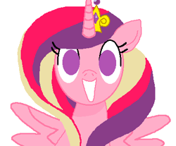 Size: 406x336 | Tagged: safe, artist:basedpharaoh, princess cadance, alicorn, pony, female, horn, ms paint, solo