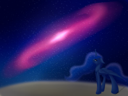 Size: 2000x1500 | Tagged: safe, artist:justart101, princess luna, alicorn, pony, galaxy, solo, the cosmos